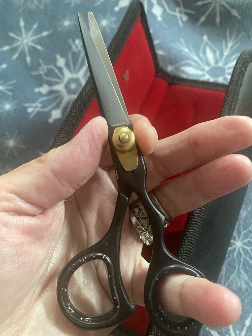 New black professional scissors 5 inches